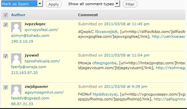 comment spam, digital marketing, marketing agency