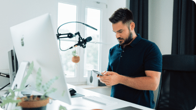 Influencer sharing product through social media