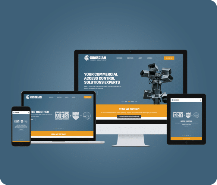 Guardian homepage viewed on different devices.
