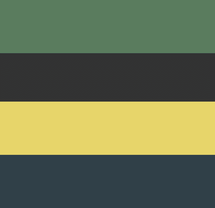 Green, black, yellow, and blue horizontal strips depicting Visit Humphrey's County's brand colors.