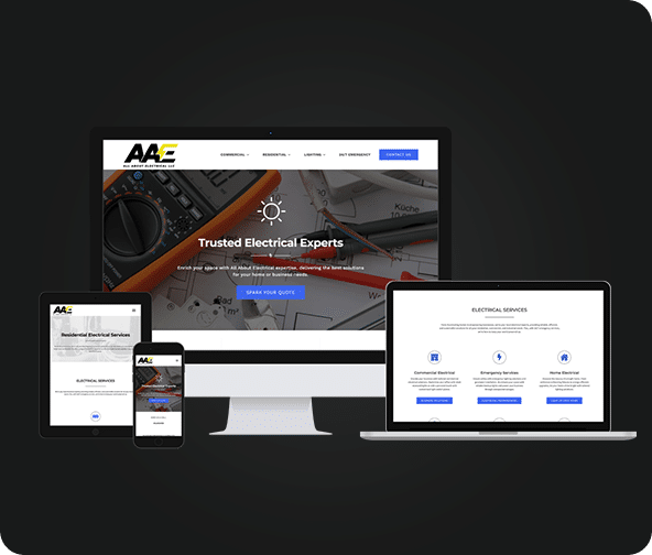 All About Electrical website view on various devices.
