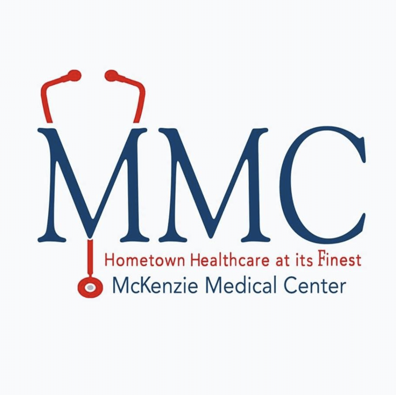 MMC in blue font on a white background with McKenzie Medical Center below it representing logo design before Plan Left rebranded it.