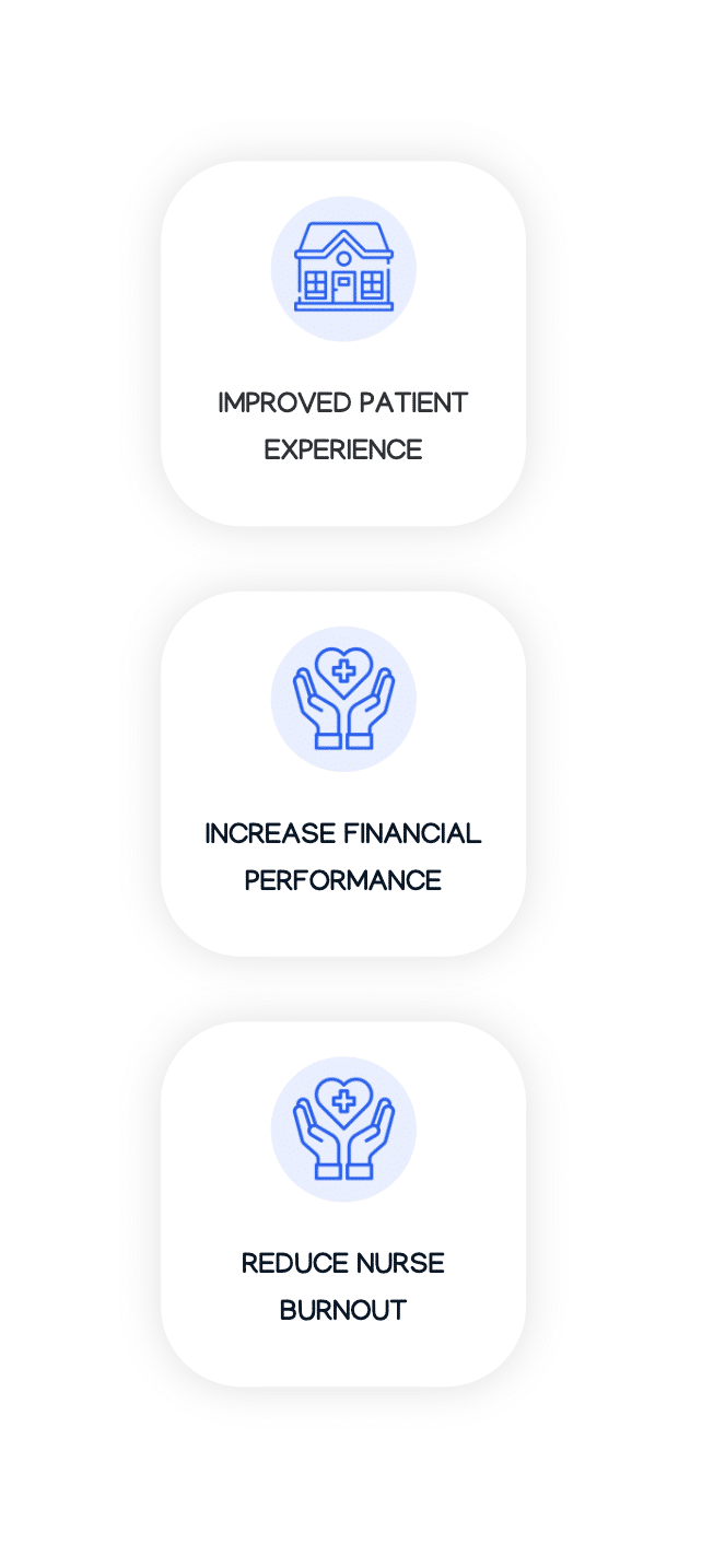 Three white squares with clickable links for IntellaTriage with blue icons.