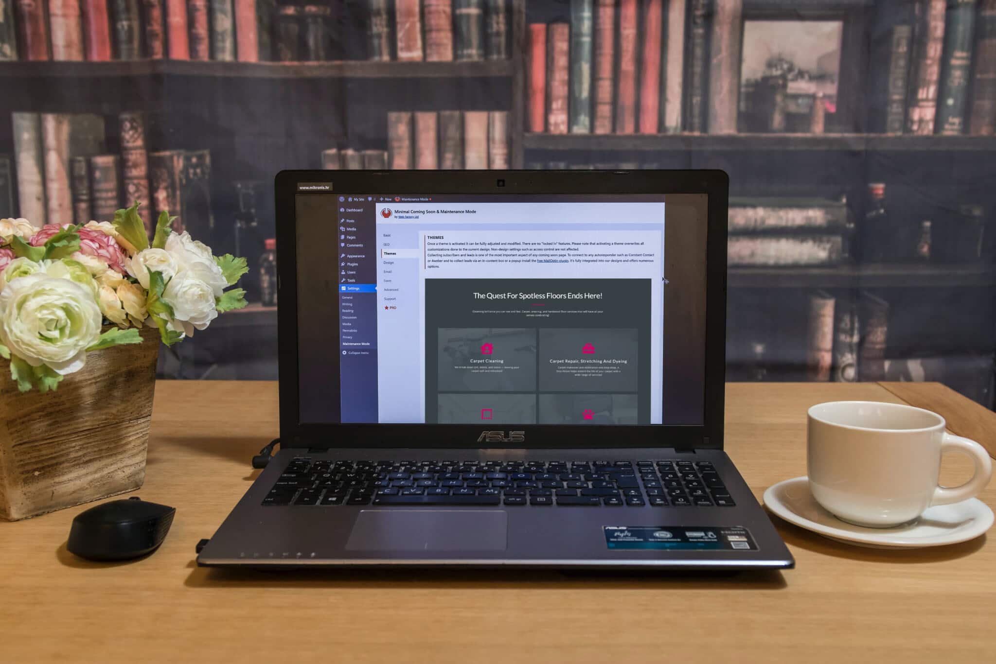 A Step Above WordPress dashboard for website editing.