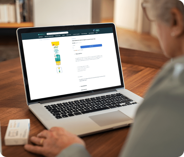 Person looks at eCommerce store website using eCommerce integrations for their digital storefront.